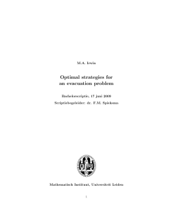 Optimal strategies for an evacuation problem