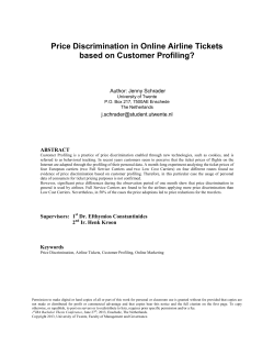 Price Discrimination in Online Airline Tickets based on Customer