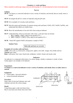 4. Acids and Bases