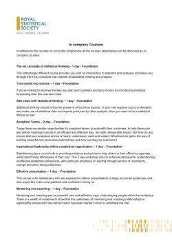 In company Courses In addition to the courses on our public