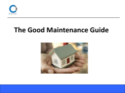 The Good Maintenance guide