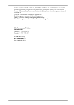 Cosmed does not assume the liability for interpretation mistakes of