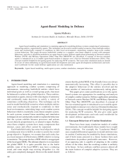 Agent-Based Modeling in Defence