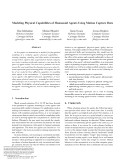 Modeling Physical Capabilities of Humanoid Agents Using Motion