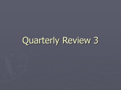 Quarterly Review 3 - Trupia