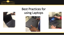 BCSD: Best Practices for Using Laptops
