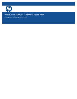 MSM3xx / MSM4xx Access Points Management and Configuration