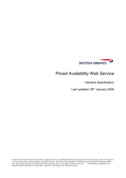 BA Priced Availability Web Service