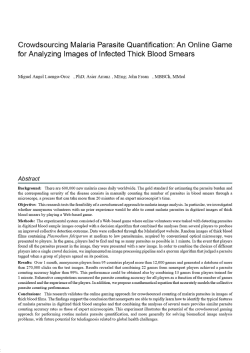 Crowdsourcing Malaria Parasite Quantification: An Online Game for