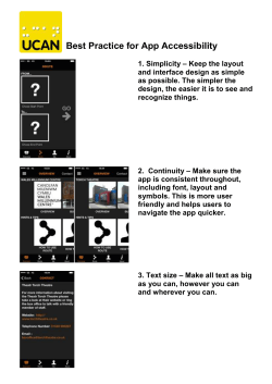Best Practice for App Accessibility