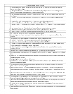 2015 Softball Study Guide