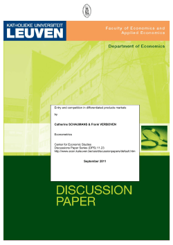 Entry and competition in differentiated products markets by