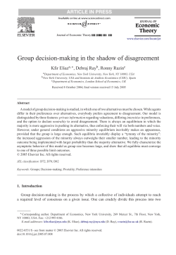 Group decision-making in the shadow of disagreement