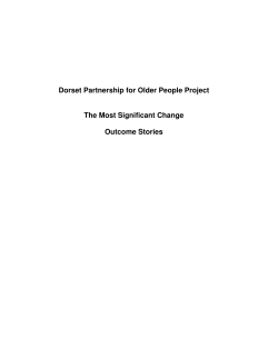 Outcome Stories for Local Innovation Award Oct 09