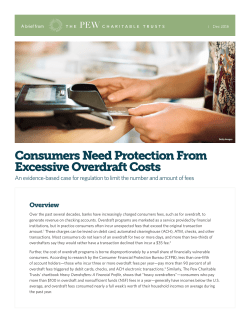 Consumers Need Protection From Excessive Overdraft Costs