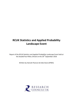 RCUK Statistics and Applied Probability Landscape Event