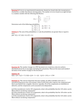 Exercise 9: Errors in an experimental transmission channel
