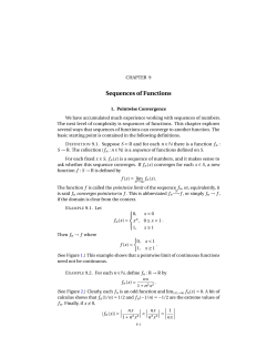 Chapter 9: Sequences of Functions
