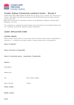 Greater Sydney Community Landcare Grants Round 4 Example From