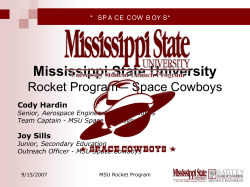 MSU Space Cowboys - National Council of NASA Space Grant