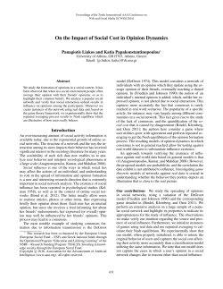 On the Impact of Social Cost in Opinion Dynamics