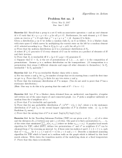 Algorithms in Action Problem Set no. 3