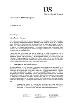Sussex Letter - University of Sussex