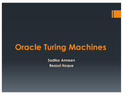 Oracle Turing Machines - UTK-EECS
