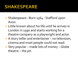 shakespeare - Mr. Weldon