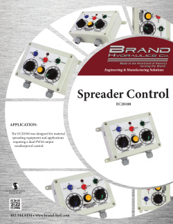 Spreader Control - Brand Hydraulics