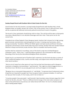 Gospel Brunch with Southern Rail Cotuit Center for the Arts January