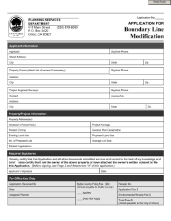 Boundary Line Modification