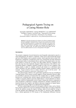 Pedagogical Agents Trying on a Caring Mentor Role