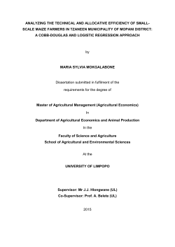 analyzing the technical and allocative efficiency of small