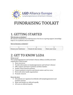 FUNDRAISING TOOLKIT 1. GETTING STARTED Why become a