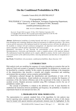On the Conditional Probabilities in PRA