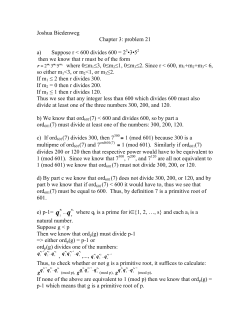 Joshua Biedenweg Chapter 3: problem 21 a) Suppose r < 600