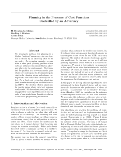 Planning in the Presence of Cost Functions Controlled by an