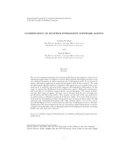 coordination of multiple intelligent software agents