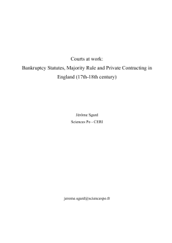 Courts at work: Bankruptcy Statutes, Majority Rule