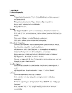Greg Conyers Academic Computing Banner Manage the