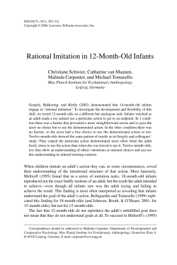 Rational Imitation in 12-Month-Old Infants