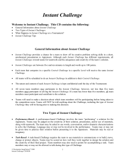 Instant Challenge - Centerville Ohio Destination Imagination