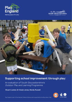 Supporting school improvement through play