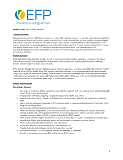 Job Description: District Sales Specialist