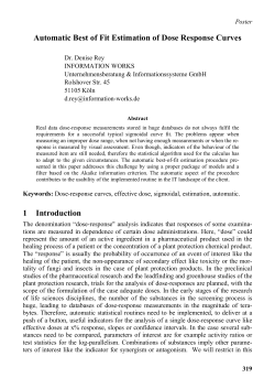 Automatic Best of Fit Estimation of Dose Response - SAS-Wiki