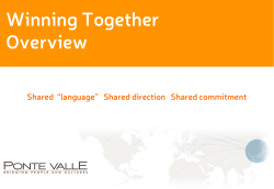 the Brochure - We believe in Winning Together