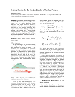 Optimal Design for the Grating Coupler of Surface Plamons