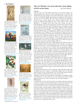 The Art Market: two areas that have been doing well in recent times