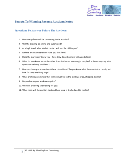 Secrets To Winning Reverse Auctions Notes